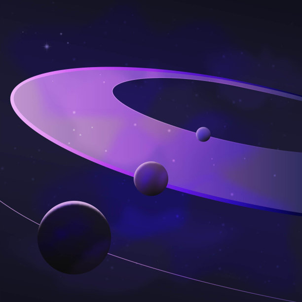 空间背景与抽象形状和行星库存插图图片下载