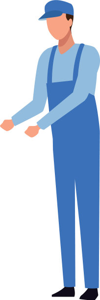 汽车机械师站立丰富多彩的设计图片下载