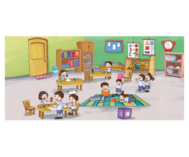 孩子们在学校里玩耍图片下载