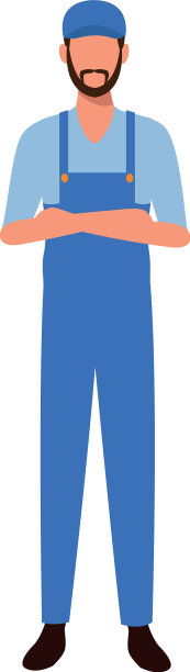 汽车机械师站立图标丰富多彩的设计图片下载