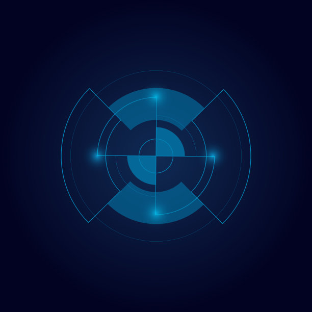 Hud未来元素隔离在黑暗的背景。抽象的虚拟目标。高新技术的用户界面。矢量图图片下载