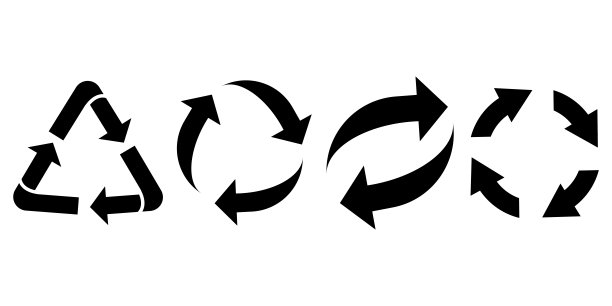 圆形箭头表示重新加载和刷新。矢量图标同步，回收。图片下载