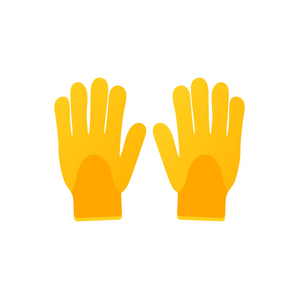 园艺安全手套矢量图标图片下载
