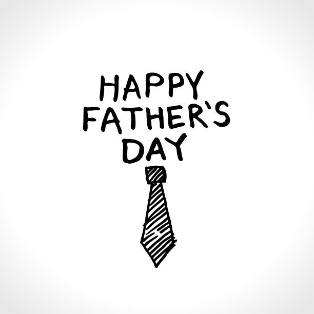 父亲节贺卡与领带。图片下载