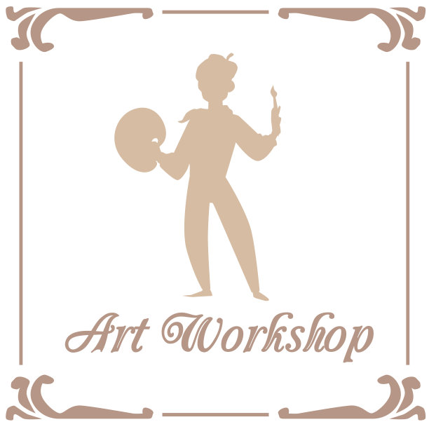 艺术工作室或创意绘画工作室旗帜矢量插图孤立。图片下载