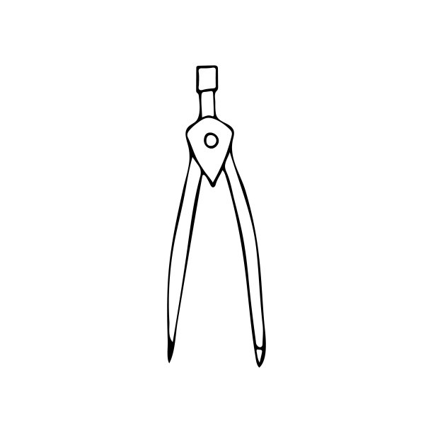 涂鸦几何罗盘图标矢量。手绘几何罗盘图标矢量图片下载