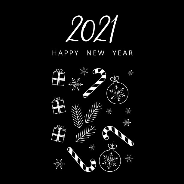 2021年，2021年新年，抽象，背景，黑色，卡片，庆祝，圣诞节，平安夜，十二月，装饰，装饰，设计，效果，优雅，节日，图形，问候，快乐，节日，插图，灯光，快乐，现代，新的，新的一年，新的y图片下载