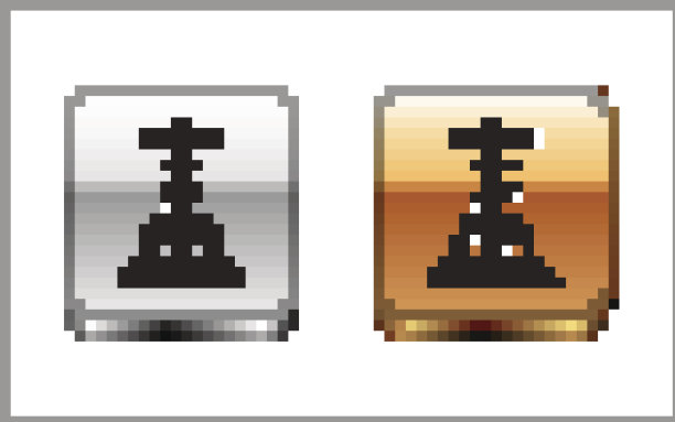 黑色坟墓与十字图标孤立的白色背景。金银平方按钮。向量图片下载