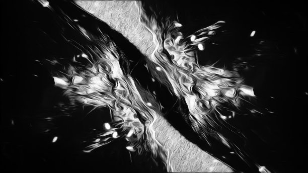 3D数字渲染抽象黑白图片下载