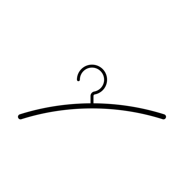 衣服衣架图标孤立在白色图片下载