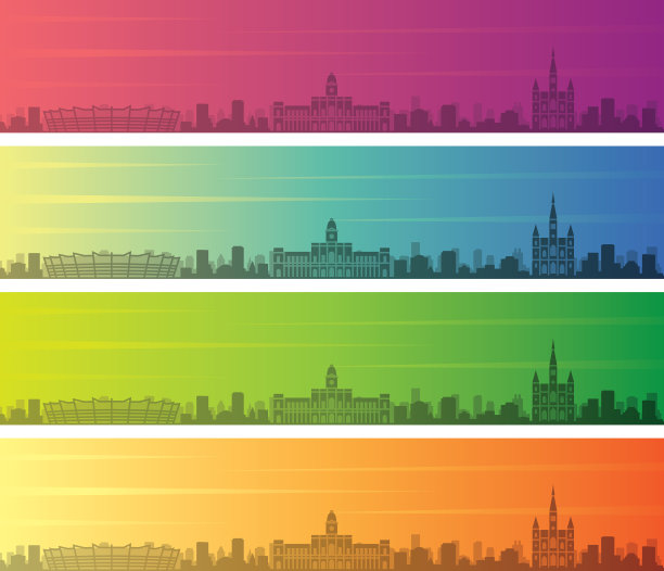 贝洛哈里桑塔多色梯度天际线图片下载