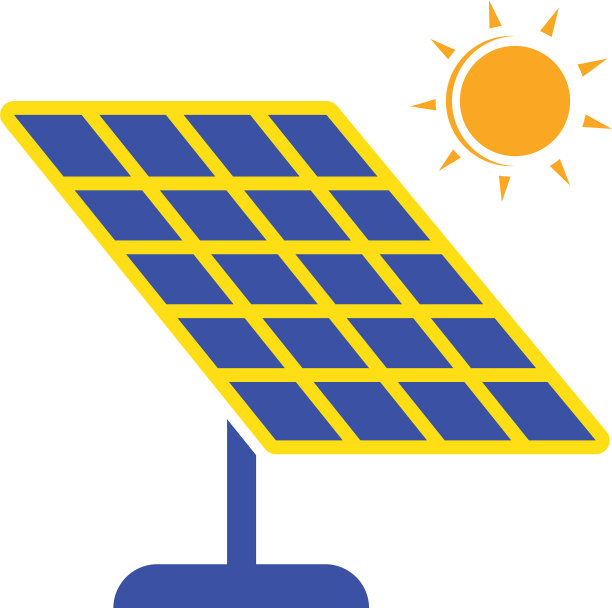 太阳能面板标志图标自然能源图片下载