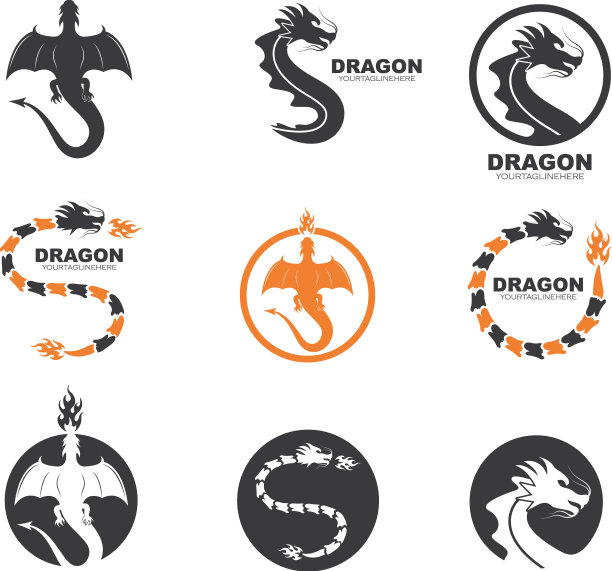 龙标志图标模板图片下载