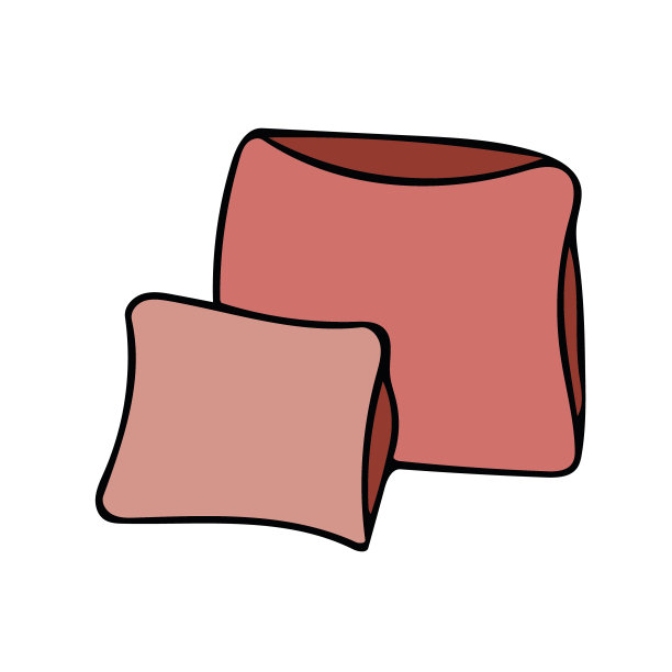 枕头手绘元素涂鸦风格。向量无用的人。舒适的家图片下载