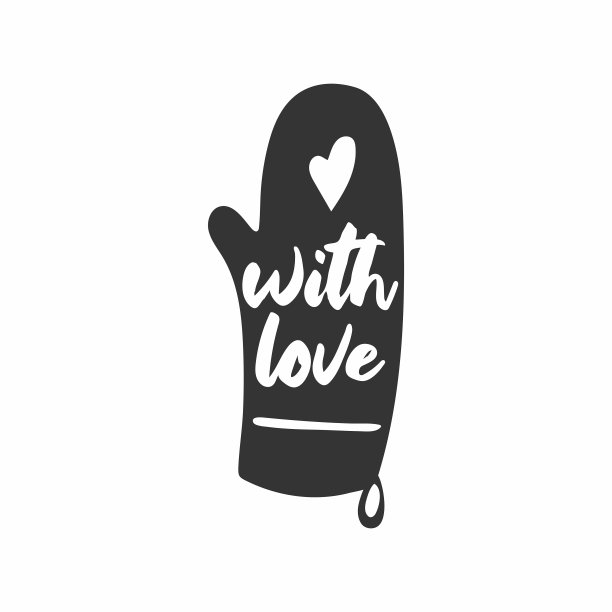 与爱。徽章，标签和标志元素，复古符号面包店，烹饪俱乐部，咖啡馆，或家庭烹饪。向量的象征图片下载