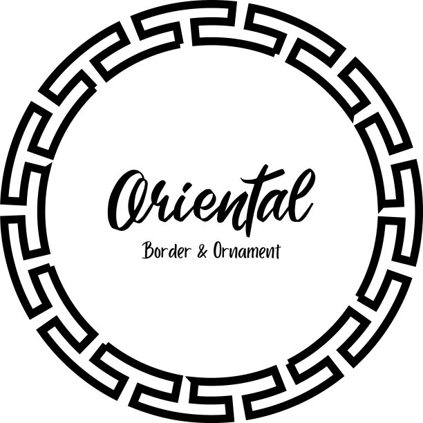 经典的东方中国装饰框架复古图片下载