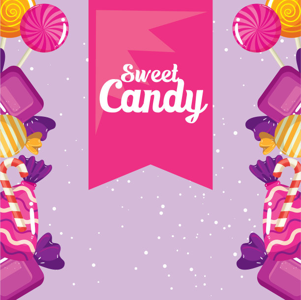 海报糖果店与框架焦糖图片下载
