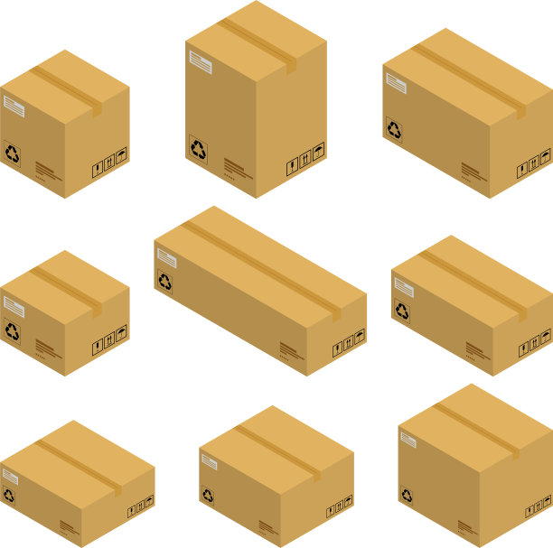 设置等距纸箱包裹隔离图片下载