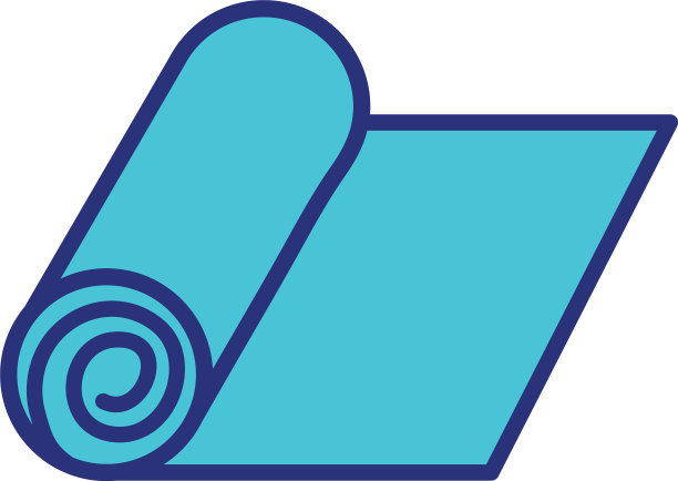 健身垫配件孤立图标图片下载