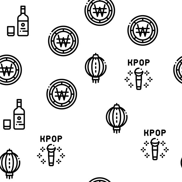 韩国传统无缝图案图片下载