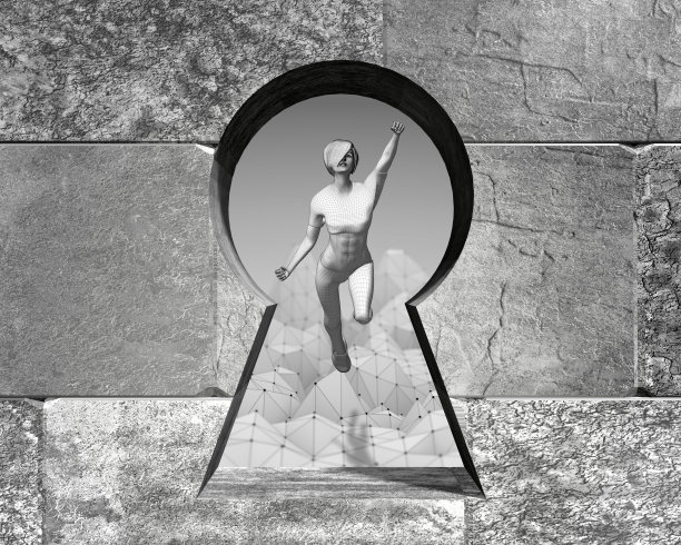 抽象的关键孔图片下载