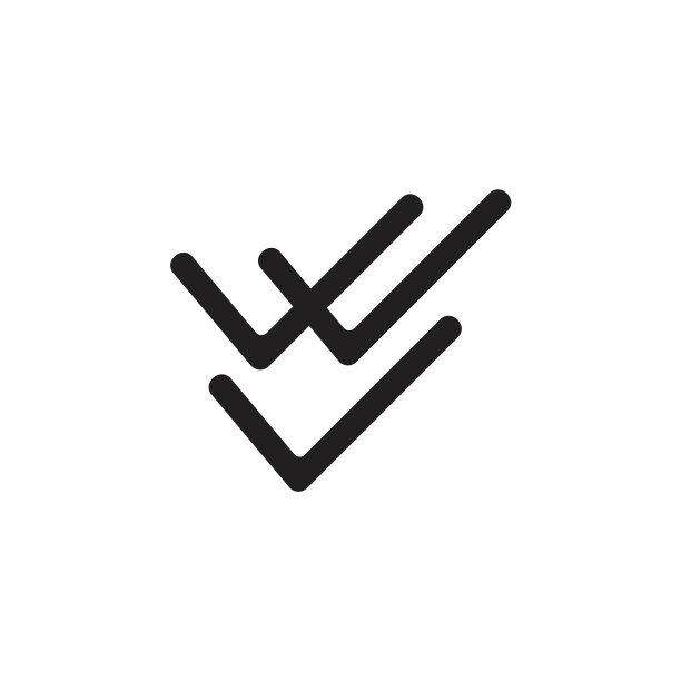字母WV简约线条标志图片下载