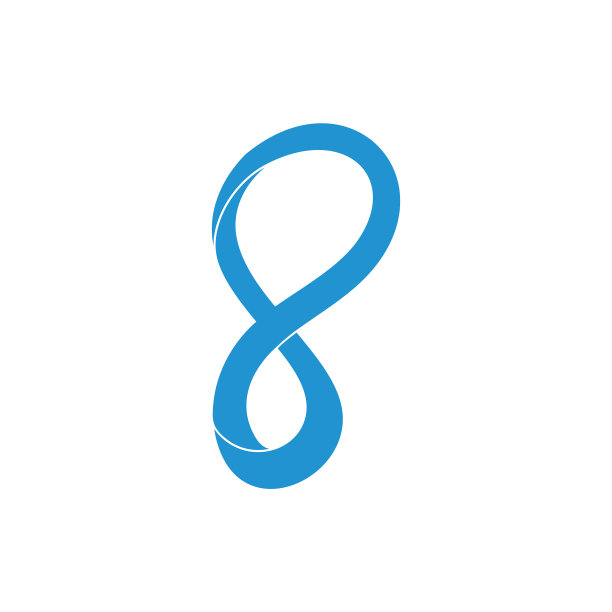 抽象无限曲线三维运动设计标志图片下载