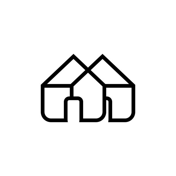 房屋建造重叠线条设计图片下载