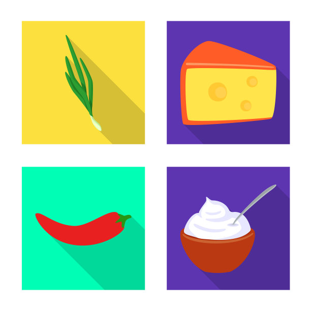 孤立物体的味道和产品标志的集合图片下载