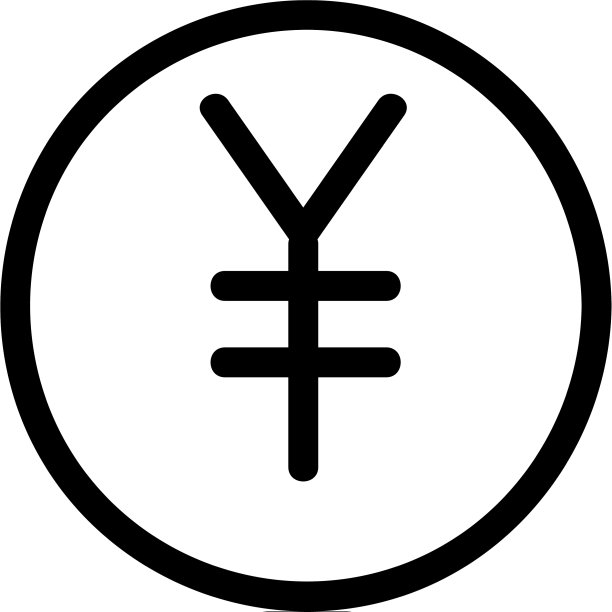 日本硬币图标孤立的轮廓符号图片下载