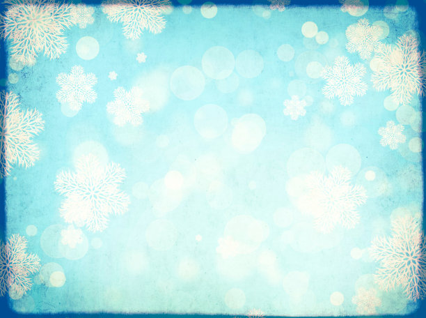 复古圣诞背景与旧纸纹理和雪花图片下载