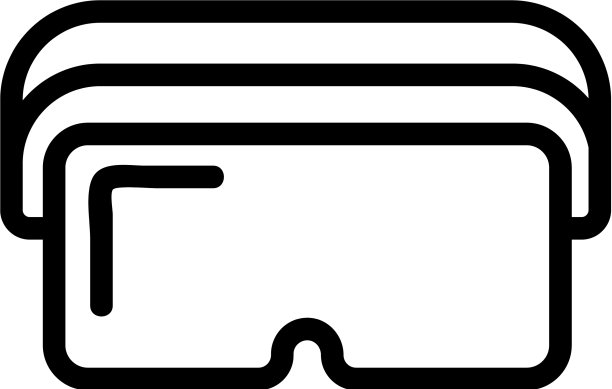 护目镜玩家图标孤立轮廓符号图片下载