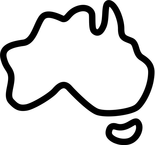 澳大利亚图标孤立轮廓符号图片下载