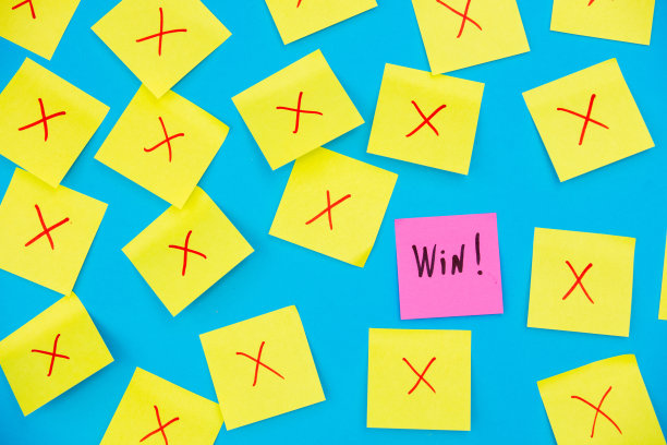 彩色贴纸与失败和一个提升图片下载