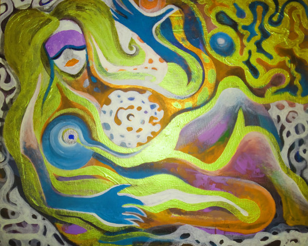 画的女人睡觉图片下载