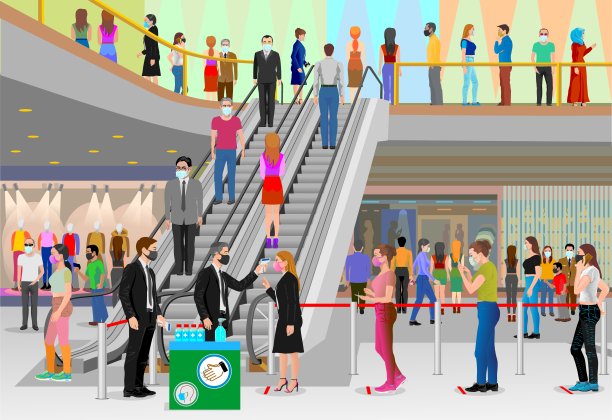 社交距离和新常态图片下载