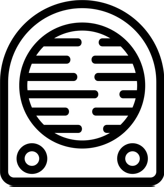 室内加热器图标孤立轮廓符号图片下载