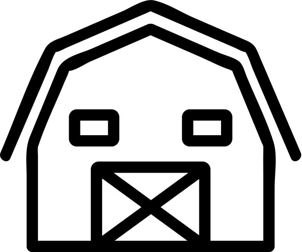 农场图标孤立轮廓符号图片下载