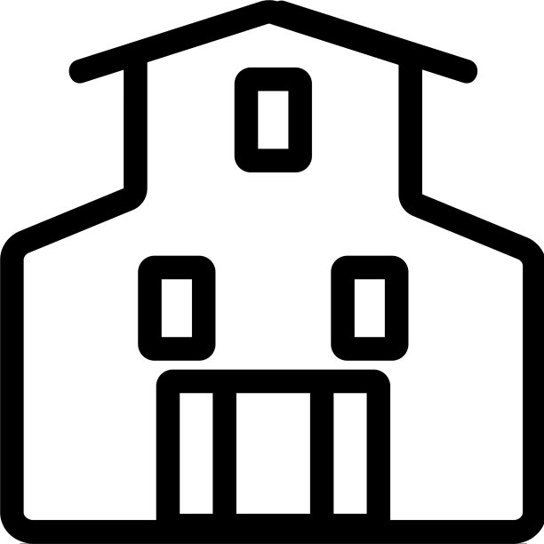 农场图标孤立轮廓符号图片下载