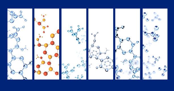 带有抽象分子结构的条幅图片下载