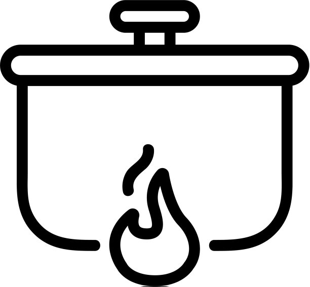 大锅食品图标孤立轮廓符号图片下载