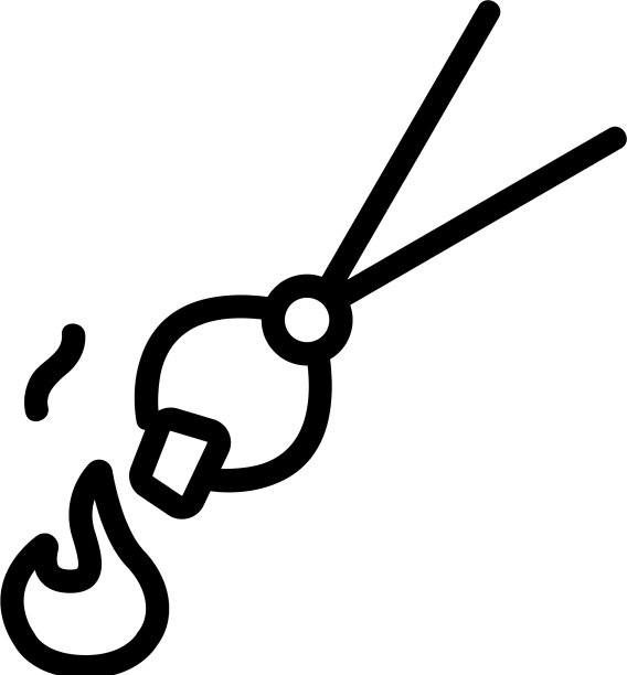 铁匠火图标孤立轮廓图片下载