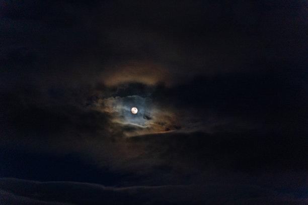满月穿过乌云图片下载