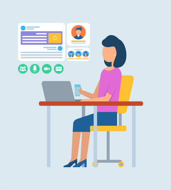 女秘书在电脑办公室打字图片下载