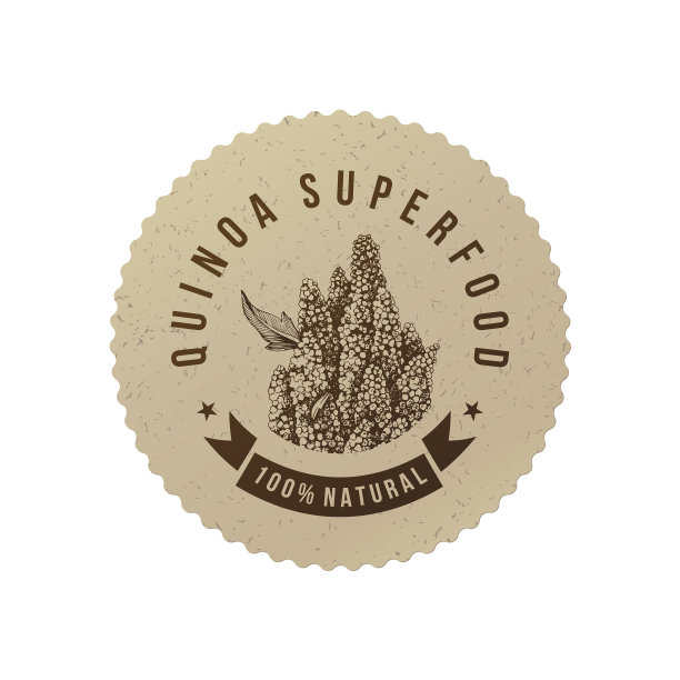 藜麦超级食品生态标签图片下载