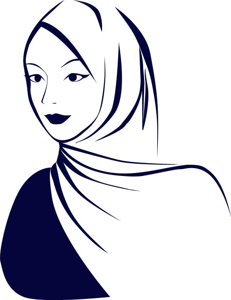 美丽的脸阿拉伯穆斯林妇女戴着头巾图片下载