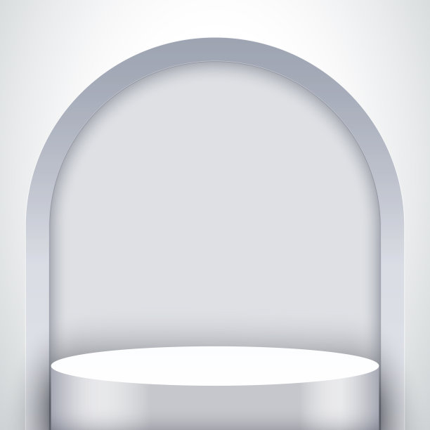 白色的领奖台，带拱门图片下载