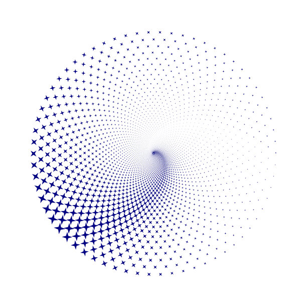 半色调圆形图标或背景。蓝色抽象向量圆框架与点作为标志或徽章。圆形形式的边框背景为您的设计。图片下载