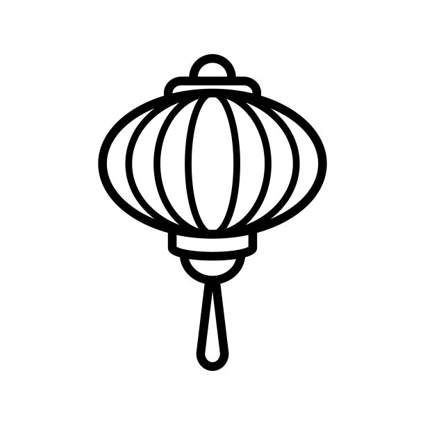 中国灯笼图标设计矢量模板图片下载