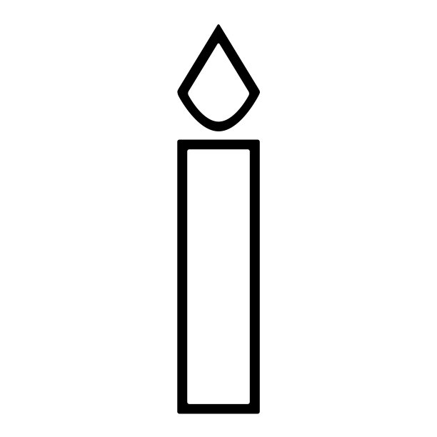 蜡烛图标设计矢量模板图片下载